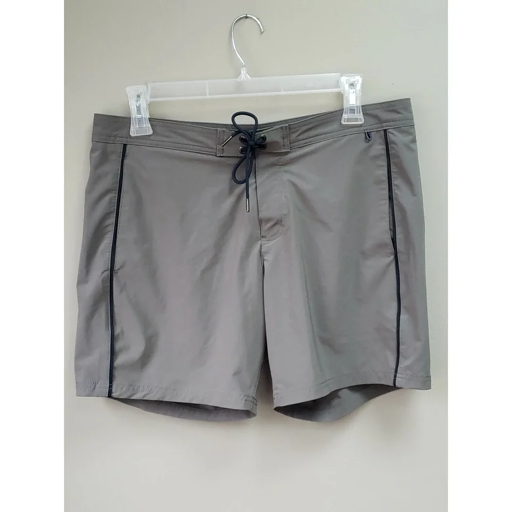 Mens Lands End Swim Suit Trunks Size Large 36-38 Gray
